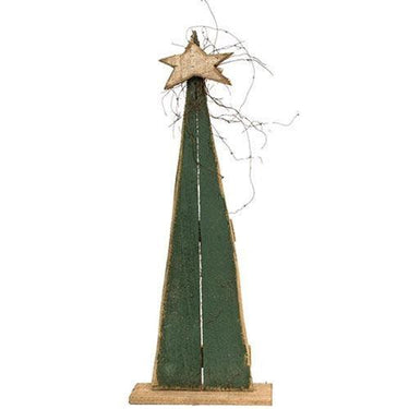 Rustic Wood Pointy Tree 24 3 Asstd - The Fox Decor